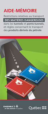 Aide-mémoire sur le transport des matières dangereuses Aide-mémoire sur le transport des matières dangereuses dans les tunnels et ponts-tunnels